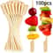 Bamboo BBQ Skewers & Disposable Bamboo Forks Party Appetizer Picks
