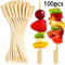 Bamboo BBQ Skewers & Disposable Bamboo Forks Party Appetizer Picks