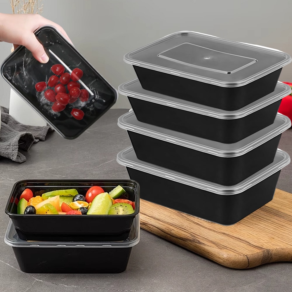 Leakproof Disposable Food Containers With Lids For Meal Prep And Bento Lunches 0