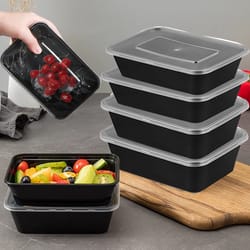 leakproof disposable food containers with lids for meal prep and bento lunches