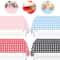 Premium Disposable Checkered Tablecloth Plastic Party Table Cover Picnic Decor 0
