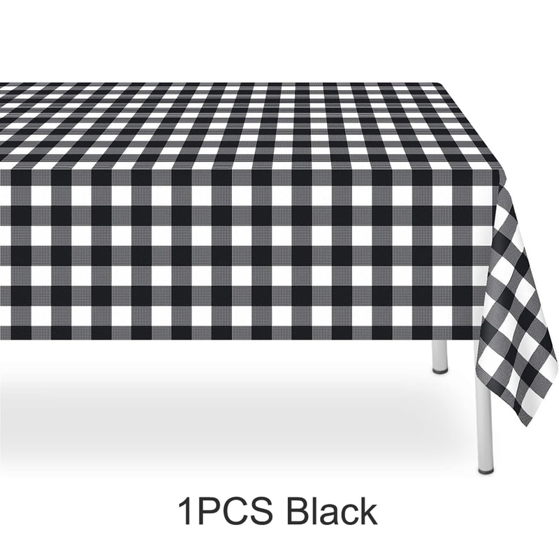 Premium Disposable Checkered Tablecloth Plastic Party Table Cover Picnic Decor 9