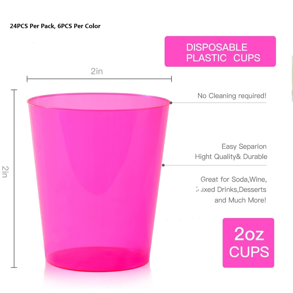 Plastic Shot Glasses Clear Disposable Party Cups For Jello Shots Event Party Supplies 2