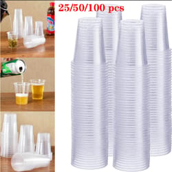 clear plastic cups durable disposable cups for party, picnic & event tableware