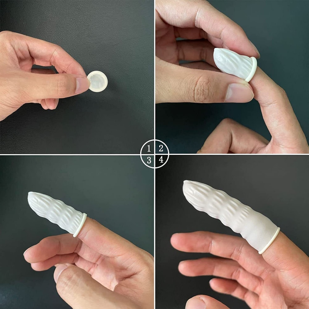 Disposable Finger Cots Anti Static Non Slip Fingertip Protectors 3