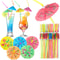 Tropical Umbrella Party Straws Colorful Disposable Cocktail Party Straws 0