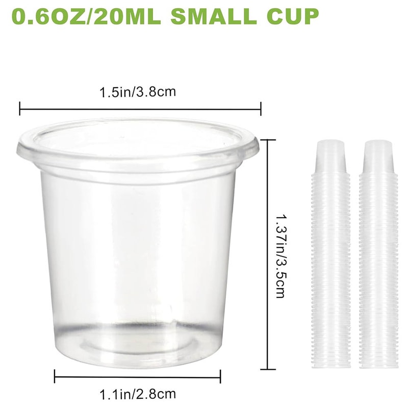 Clear Disposable Mini Shot Cups for Jello Shots, Tequila Tasting and Party Samples