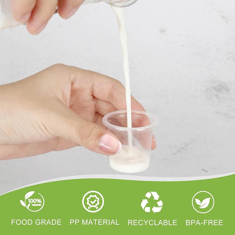 Clear Disposable Mini Shot Cups for Jello Shots, Tequila Tasting and Party Samples