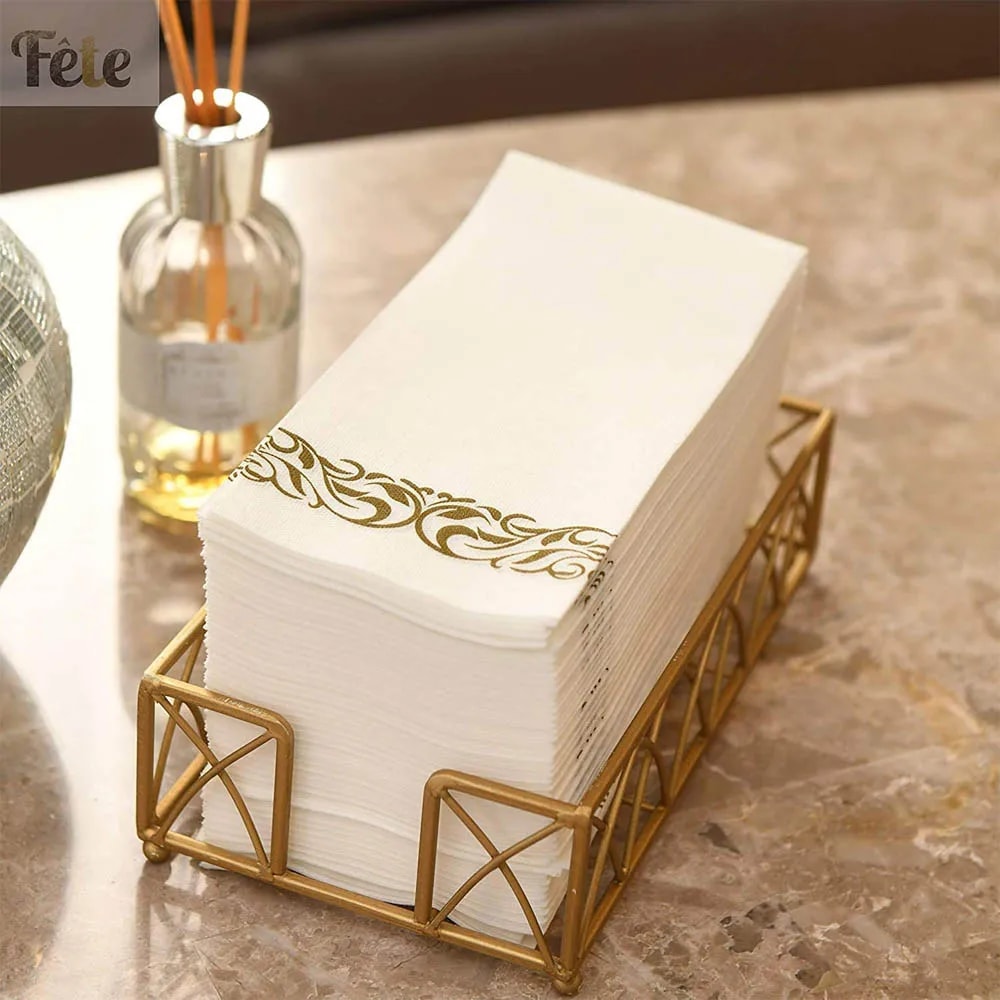 Elegant Gold Foil Disposable Paper Napkins Premium Party Table Wedding Decor 1