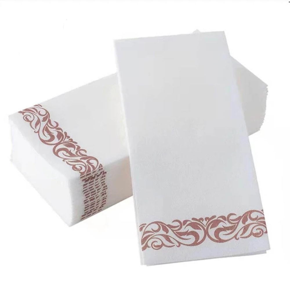 Elegant Gold Foil Disposable Paper Napkins Premium Party Table Wedding Decor 4