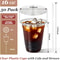 Clear Plastic Disposable Cups With Lids And Straws For Iced Coffee And Smoothies 1