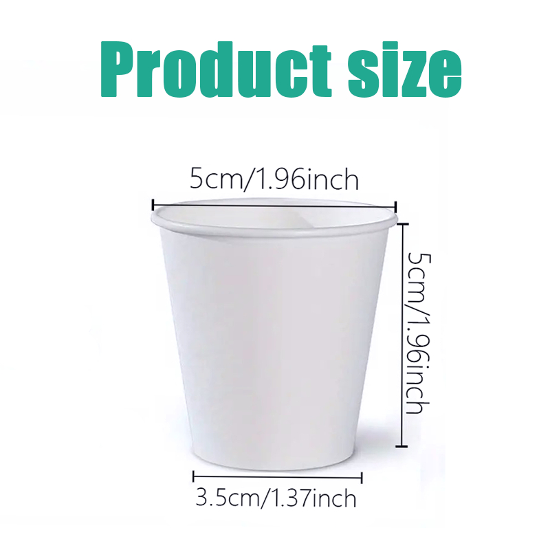 White Paper Cups Durable Disposable Paper Cups for Juice, Coffee & Drinks