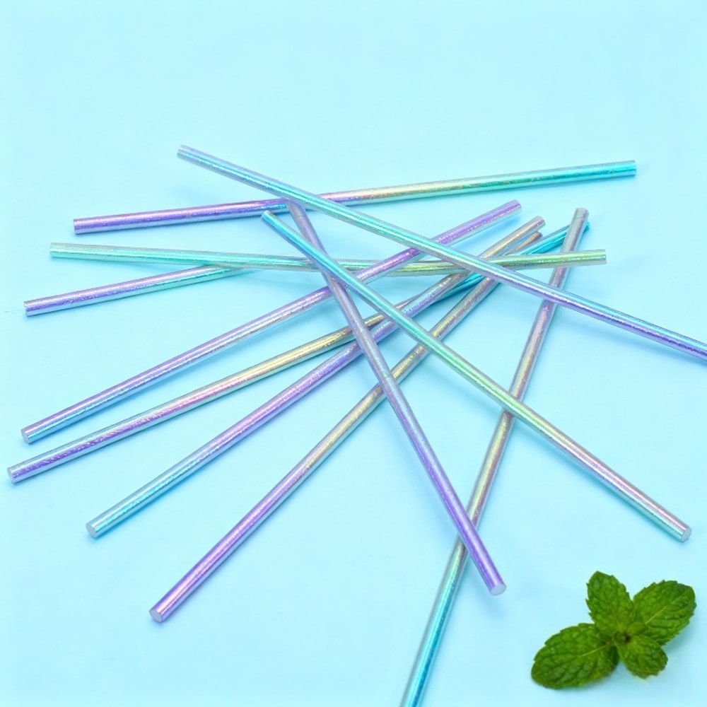 Rainbow Disposable Paper Straws For Parties Drinks And Events 1