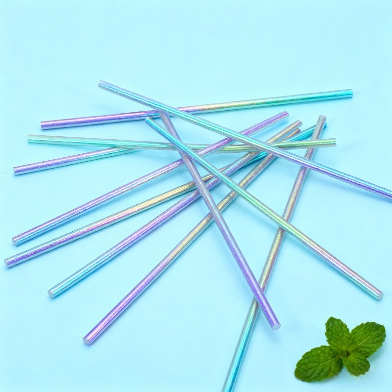 Rainbow Disposable Paper Straws For Parties Drinks And Events 1