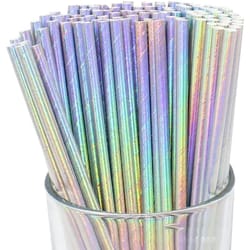rainbow disposable paper straws for parties drinks and events