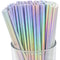 Rainbow Disposable Paper Straws For Parties Drinks And Events 0