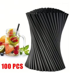 black disposable straws for coffee bars parties and everyday drinks