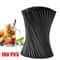 Black Disposable Straws for Coffee Bars Parties and Everyday Drinks
