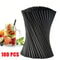 Black Disposable Straws for Coffee Bars Parties and Everyday Drinks