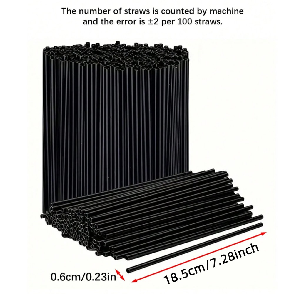 Black Disposable Straws for Coffee Bars Parties and Everyday Drinks