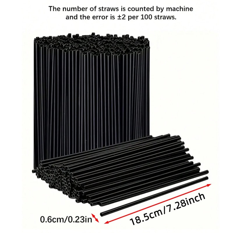 Black Disposable Straws for Coffee Bars Parties and Everyday Drinks