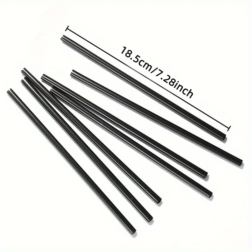 Black Disposable Straws for Coffee Bars Parties and Everyday Drinks
