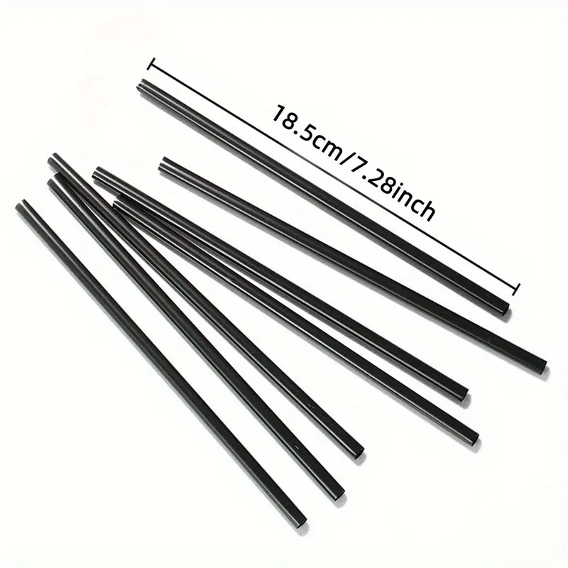 Black Disposable Straws for Coffee Bars Parties and Everyday Drinks