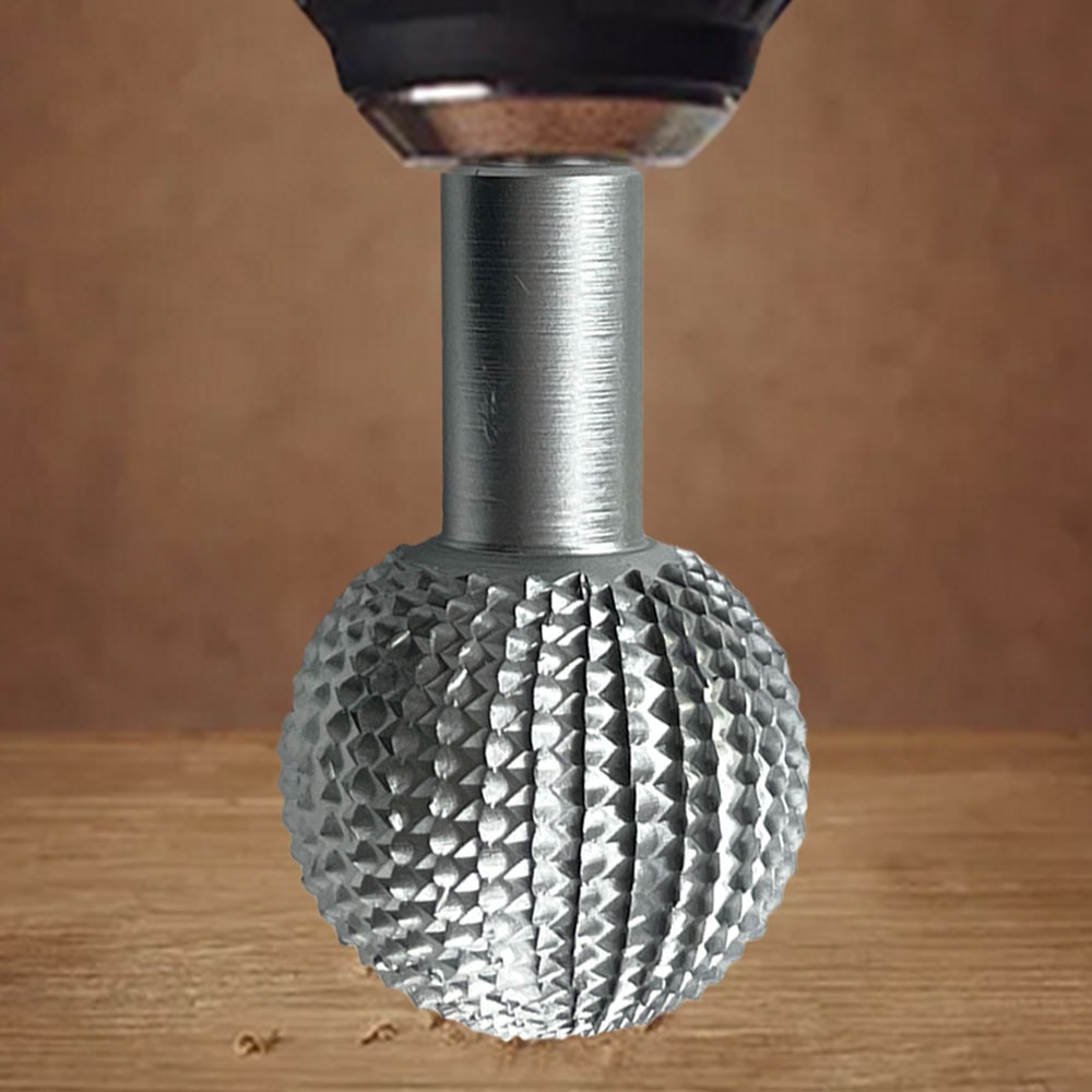 Carbide Ball Gouge Wood Carving Burr for Angle Grinder