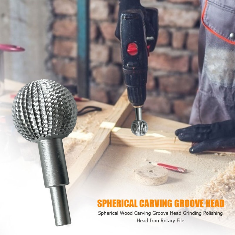 Carbide Ball Gouge Wood Carving Burr for Angle Grinder