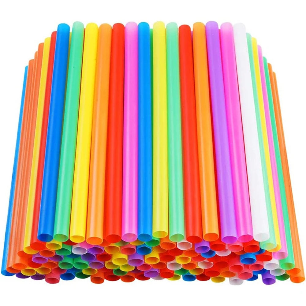 Colorful Disposable Milk Tea Party Drinking Straws 5