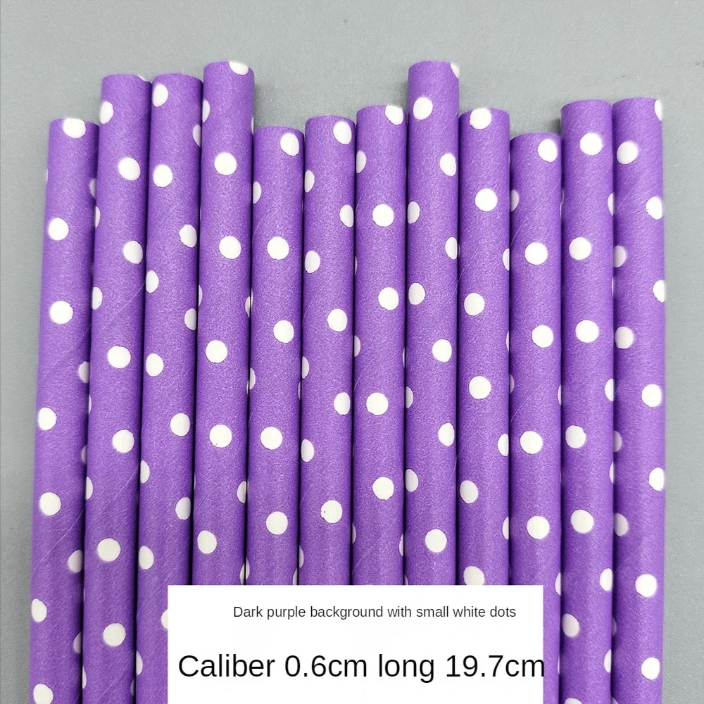 Purple Biodegradable Paper Straws For Birthdays Weddings And Party Drinks 4