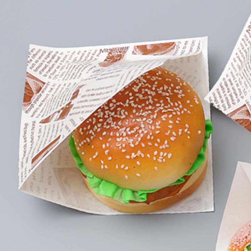 Triangular Greaseproof Kraft Food Bags for Burgers Donuts and Bakery Treats