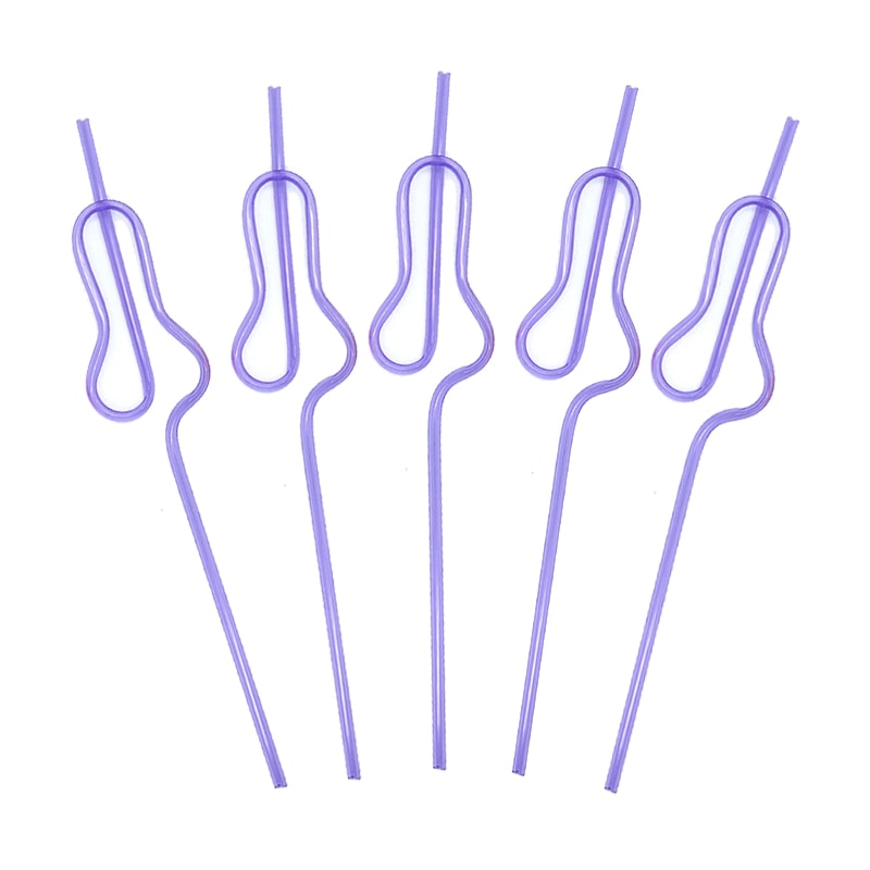 Bride To Be Gourd Shape Bachelorette Party Straws Set 6