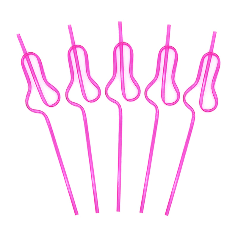 Bride To Be Gourd Shape Bachelorette Party Straws Set 8
