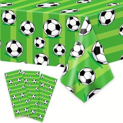 soccer theme disposable tablecloth for birthday parties and game day decor
