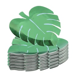 palm leaf party plates for beach & summer birthday parties