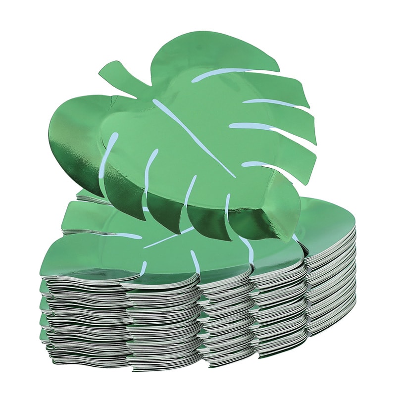 Palm Leaf Party Plates For Beach Summer Birthday Parties 0