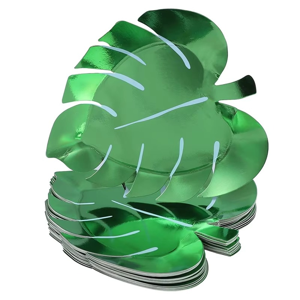 Palm Leaf Party Plates For Beach Summer Birthday Parties 6
