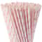 Pink Biodegradable Paper Straws for Parties, Weddings and Baby Showers