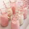 Pink Biodegradable Paper Straws for Parties, Weddings and Baby Showers
