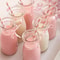 Pink Biodegradable Paper Straws for Parties, Weddings and Baby Showers