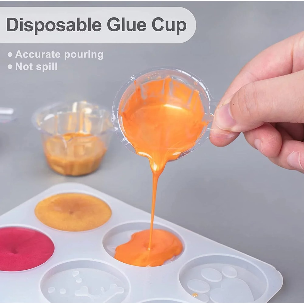 Premium Epoxy Resin Mixing Cups Set Disposable Resin Cups for DIY Craft Tools