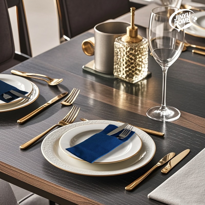 Dinner Napkins With Built In Flatware Pocket Elegant Disposable Table Napkins 5