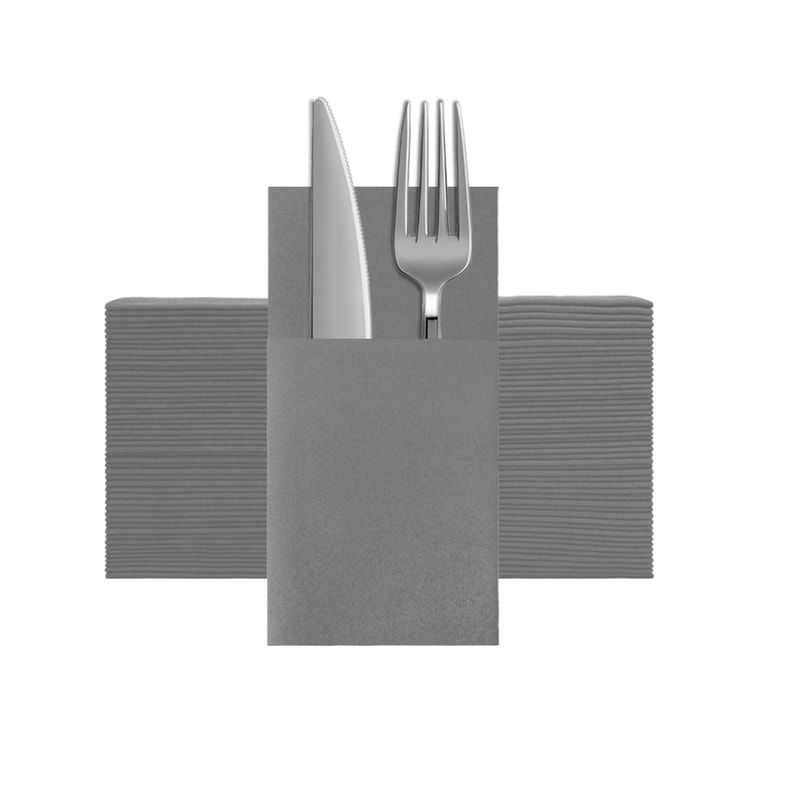 Dinner Napkins With Built In Flatware Pocket Elegant Disposable Table Napkins 6