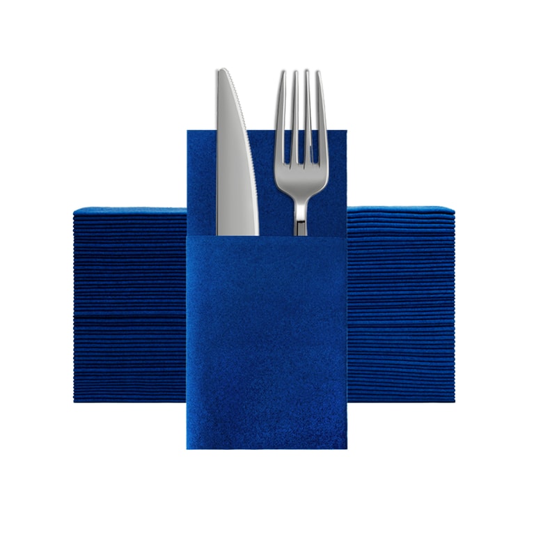 Dinner Napkins With Built In Flatware Pocket Elegant Disposable Table Napkins 9