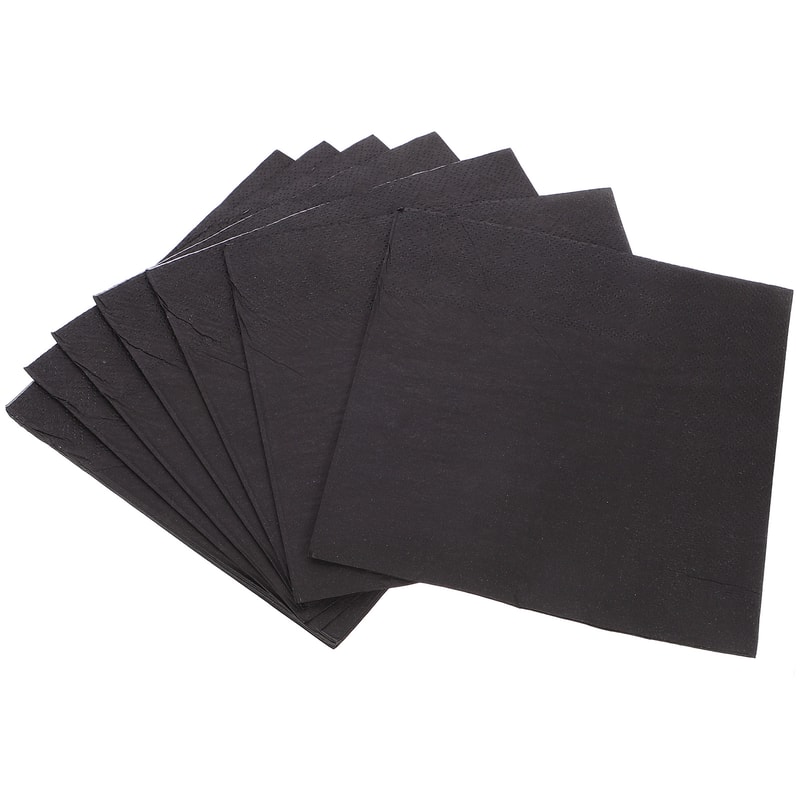 Black Cocktail Napkins Disposable Party Napkins for Weddings and Events