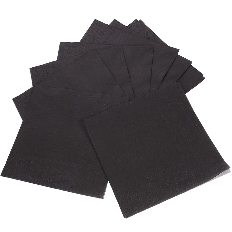 Black Cocktail Napkins Disposable Party Napkins for Weddings and Events