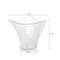 Premium Disposable Plastic Dessert Cups Clear Twist Triangle Dessert Cups