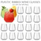 Plastic Ribbed Wine Glasses for Parties and Outdoor Entertaining