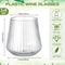 Plastic Ribbed Wine Glasses for Parties and Outdoor Entertaining